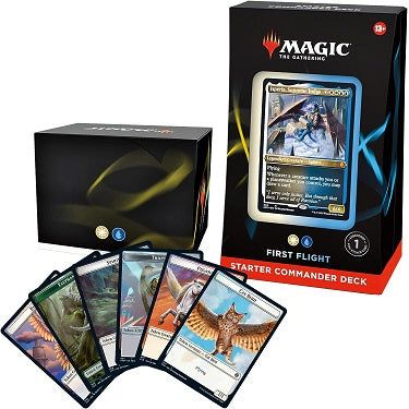 Magic: The Gathering Starter Commander Deck – First Flight (White-Blue) | Ready-to-Play Deck for Beginners and Fans