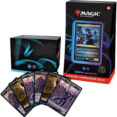 Magic: The Gathering Starter Commander Deck – Grave Danger (Blue-Black) | Ready-to-Play Deck for Beginners and Fans