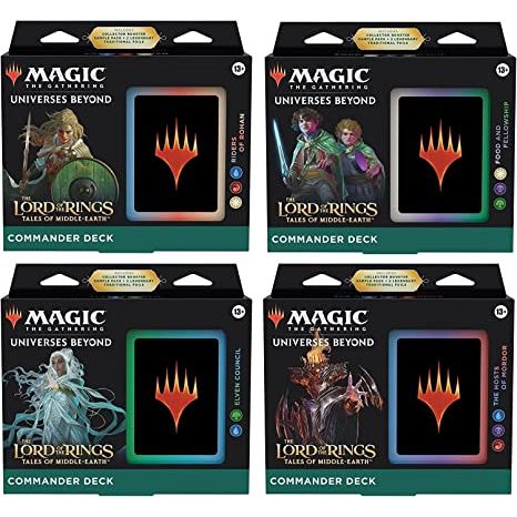 Magic The Gathering MTG - Lord of the Rings Tales of Middle-Earth Commander Deck Bundle - Includes All 4 Decks