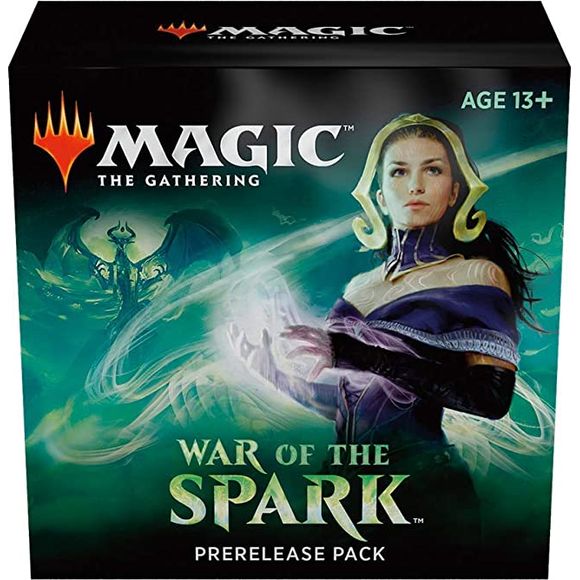 Magic The Gathering: War of the Spark Prerelease Pack (Promo + 6 Boosters + d20 Spindown Counter) Kit