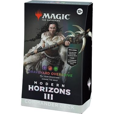 Magic: The Gathering Modern Horizons 3 Graveyard Overdrive Commander Deck (100-Card Deck, 2-Card Collector Booster Sample Pack + Accessories)